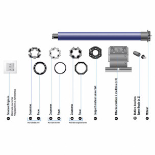 Kit de remplacement Somfy Oximo IO 20/17