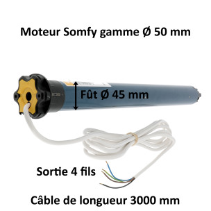 Moteur Somfy ILMO 50 WT 15/17