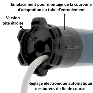 Moteur Somfy ILMO 50 WT TH 10/17 tête étroite