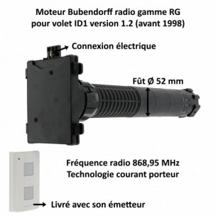 Moteur Bubendorff RG 10Nm pour ID1 version 1.2 (avant 1998)