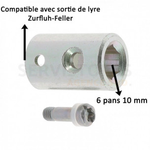 Manchon adaptateur pour sortie de lyre Zurfluh-Feller