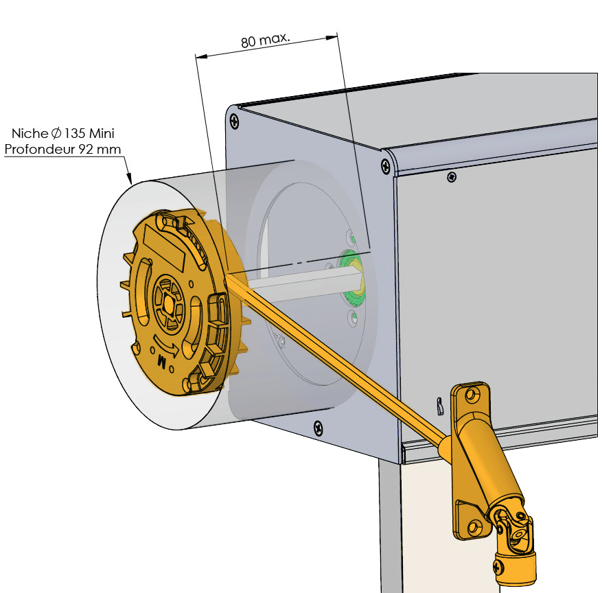 Treuil pose en fouille sur volet roulant Profalux Visio
